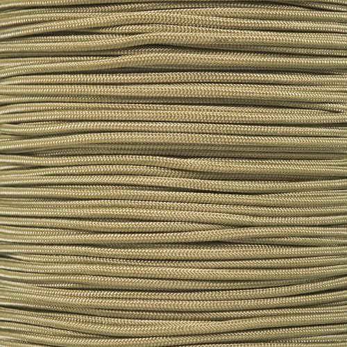 Paracord Planet 275lb Paracord – 3/32 Inch (2.38 mm) Nylon Crafting Cord with 5 Strand Inner Core – Gold (25 ft)