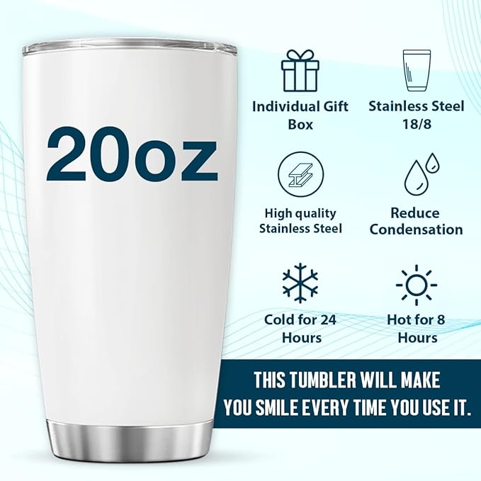 CUBICER Back The Blue American 20 Oz Stainless Steel Tumbler For Police Officers And Law Enforcement Supporters Drink Coffee Tea Heat Hot Cool Mug Travel Bottle Iced