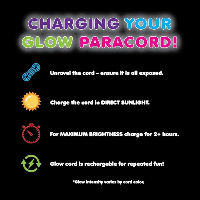 Craft County Glow in The Dark Zesty 21 Strand Luminous 550 Paracord – for DIY Bracelets, Lanyards, and Jewelry (Cyan, 50 Feet)
