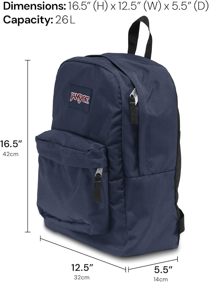 JanSport SuperBreak One Backpack - Durable, Lightweight Bag with 1 Main Compartment, Front Utility Pocket with Built-in Organizer, Premium Backpack, Faded Sage
