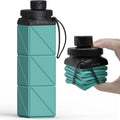 BEAUTAIL Collapsible Water Bottles, Silicone Foldable Water Bottle 610ml, BPA-Free Portable Reusable Leakproof Bottle for Gym Travel Camping Hiking Sports Outdoor, 1 Pack (Blue)