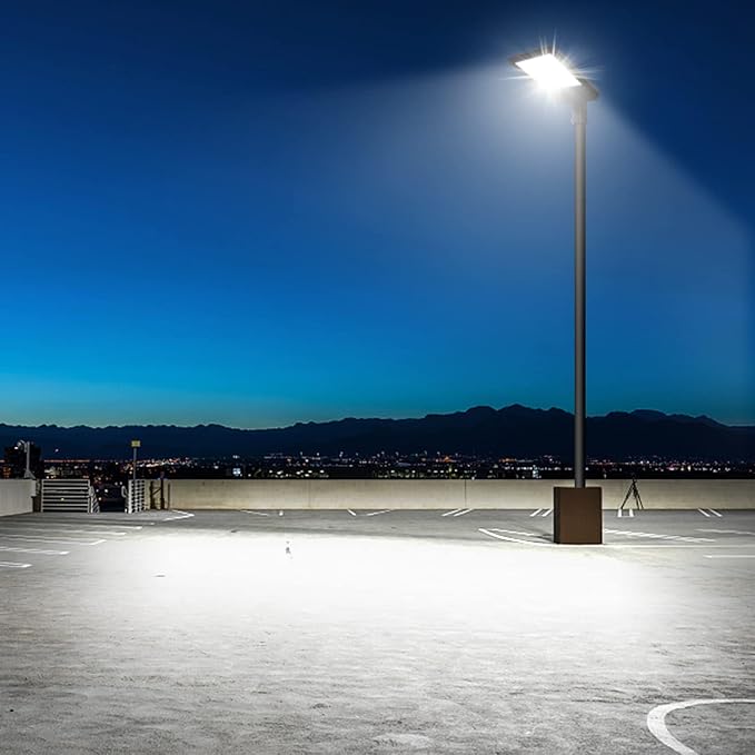 300W LED Parking Lot Light Outdoor 45000LM Bright Dusk to Dawn FloodLights for Street 5500K 100-277V Commercial Security IP65 Waterproof Exterior Lighting Yard Driveway Garage Park 3 Pack