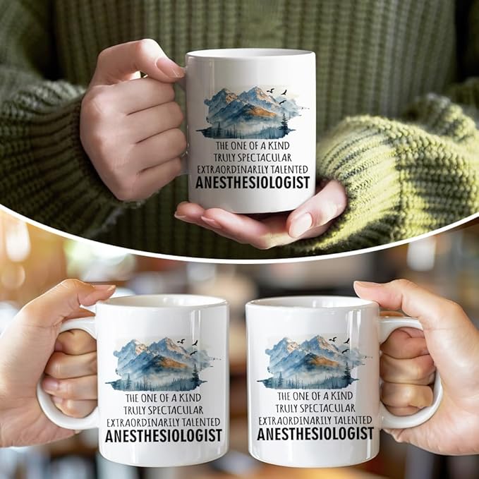 RZHV A Talented Anesthesiologist 11 Oz Novelty Mug, Funny Coffee Mug for Anesthesiology, Thank You Inspirational Gifts for Anesthesiologist Assistant, Grad Gifts for Anesthesiologist Student