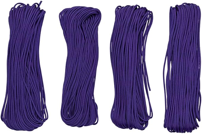 Paracord Planet Solid Color 550lb Paracord – 7 Strand Type III Nylon Cord for Indoor and Outdoor Tasks – Acid Purple (25 ft)