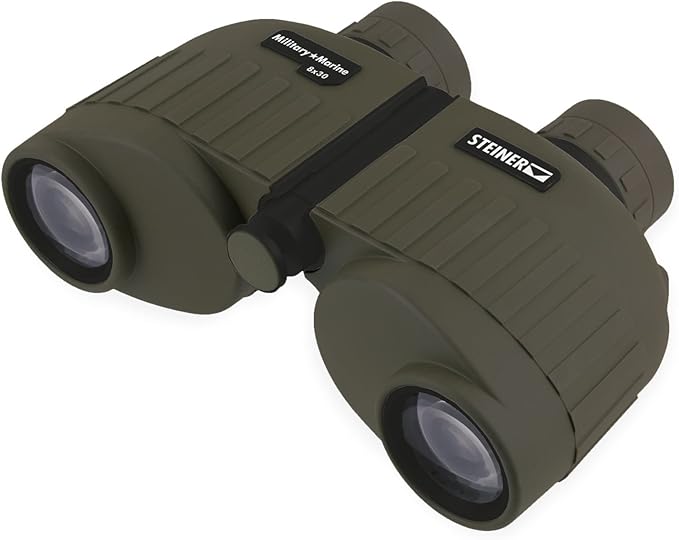 Steiner Military-Marine 8x30 Binoculars – Professional Grade High-Contrast Optics with Sports-Auto-Focus, Floating Prism Shock Absorption, and Heritage Warranty