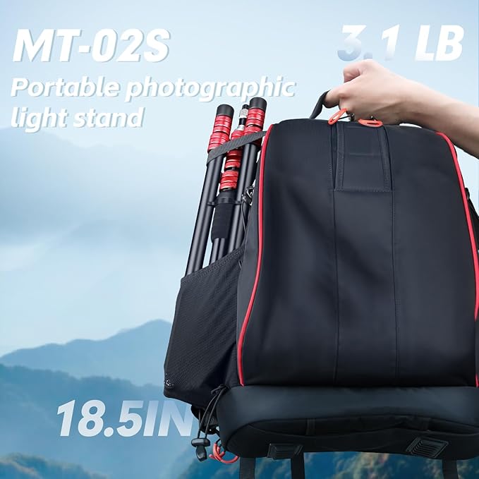 FreeSea Light Stand with Storage Bag, 87.4 inch/2.22m Aluminium Photography Tripod for Reflectors, Softboxes, Flash, Strobe Lights, Umbrellas, Compact Lightweight Light Tripod