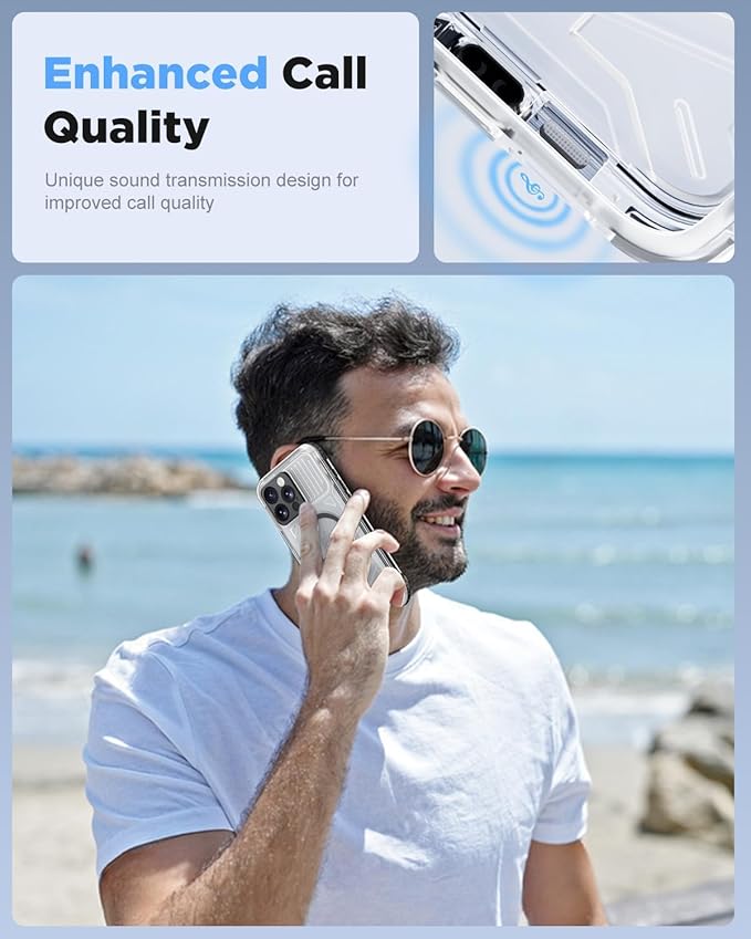 for iPhone 16 Pro Max Waterproof Case with Magsafe, Built-in [Privacy Screen Protector] [Lanyard], IP68 Water Proof Full Body Dustproof Anti-Spy Frosted Protective Phone Cover, 6.9" Black