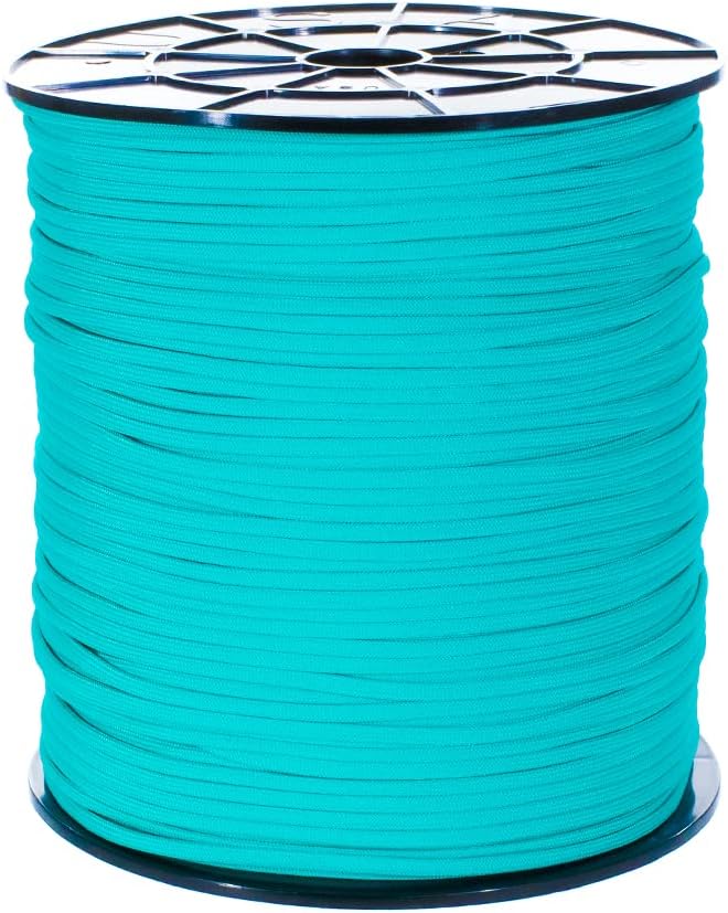 Paracord Planet Solid Color 550lb Paracord – 7 Strand Type III Nylon Cord for Indoor and Outdoor Tasks – Seafoam Green (50 ft)