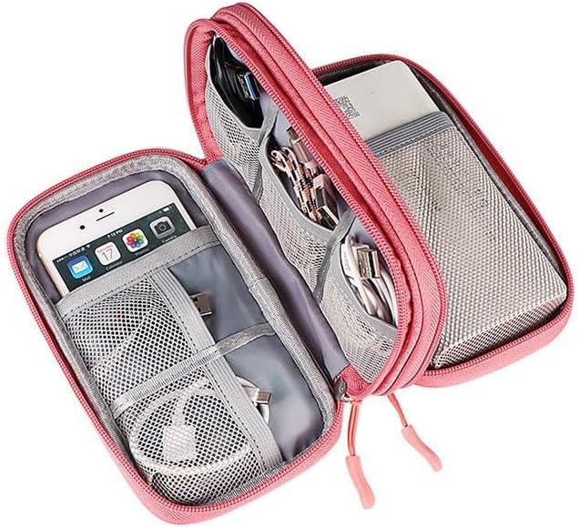 Electronic Organizer Travel Cable Accessories BagPouch Portable Waterproof Storage Bag Electronic Organizer Case for Cable, Mouse,USB Cable,Power Bank,Cord, Charger, Phone, Earphone