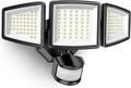 Lepro LED Security Lights, Outdoor Motion Sensor Light, Flood Lights with 3 Adjustable Heads, 270° Wide Lighting Angle, 27W 3200LM Super Bright, IP65 Waterproof for Yard Porch Garage, Black