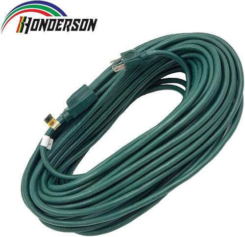 100FT Outdoor Extension Cord-16/3 SJTW Durable Green Extension Cable with 3 Prong Grounded Plug for Safety,Great for Outside Christmas Decorations