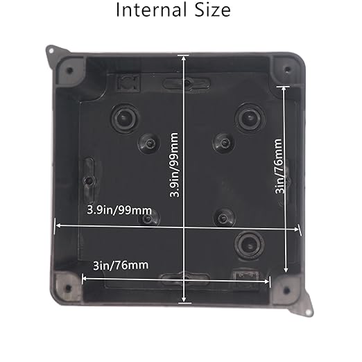 Junction Box, Reserved Holes Electrical Boxes Waterproof IP65 ABS Plastic Electrical Power Cord Enclosure Project Box Black 3.9 x 3.9 x 2.8 inch(100x100x70mm)
