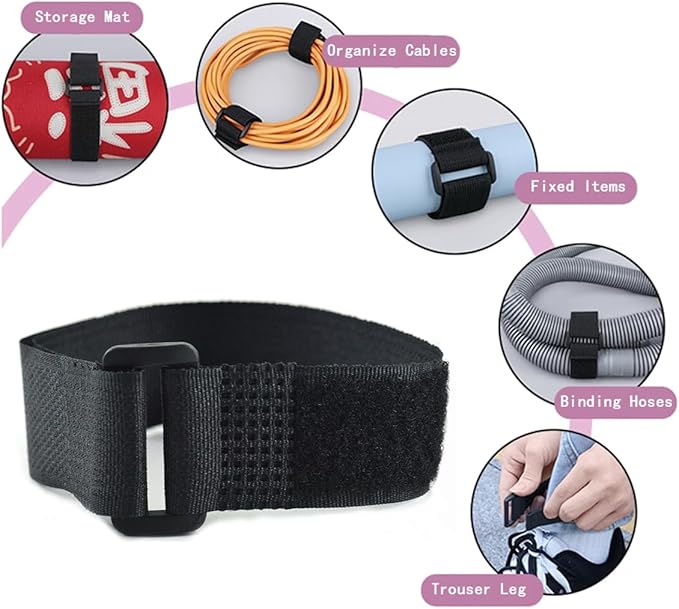 20 Pack(8"-12"-16") Reusable Fastening Cable Ties and Cable Straps,Adjustable Multi-Purpose Hook and Loop Straps Nylon Cable Ties Organizer Fastener Management Wire Straps