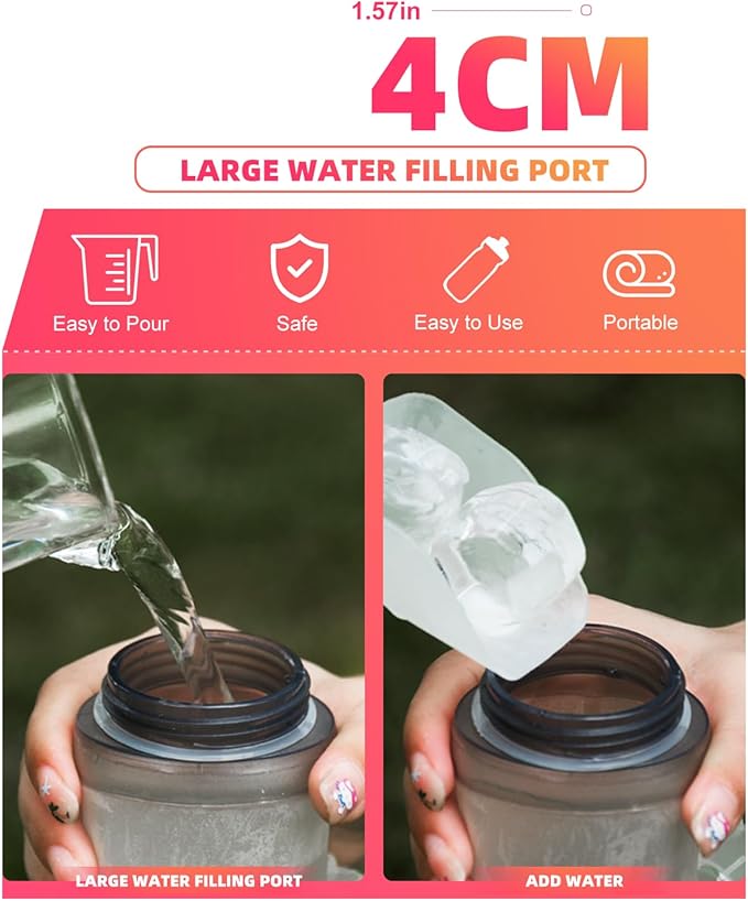WRELS Running Collapsible Flask TPU Soft Water Bottle,Lightweight Hydration Running Portable Flask with Mouthpeice Cover