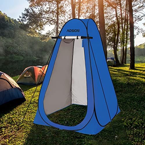 Pop Up Privacy Shower Tent, Portable Changing Dressing Room with Carry Bag, Waterproof Sun Shelter for Camping, Beach, Hiking & Outdoor Activities. by AOSIONUSA