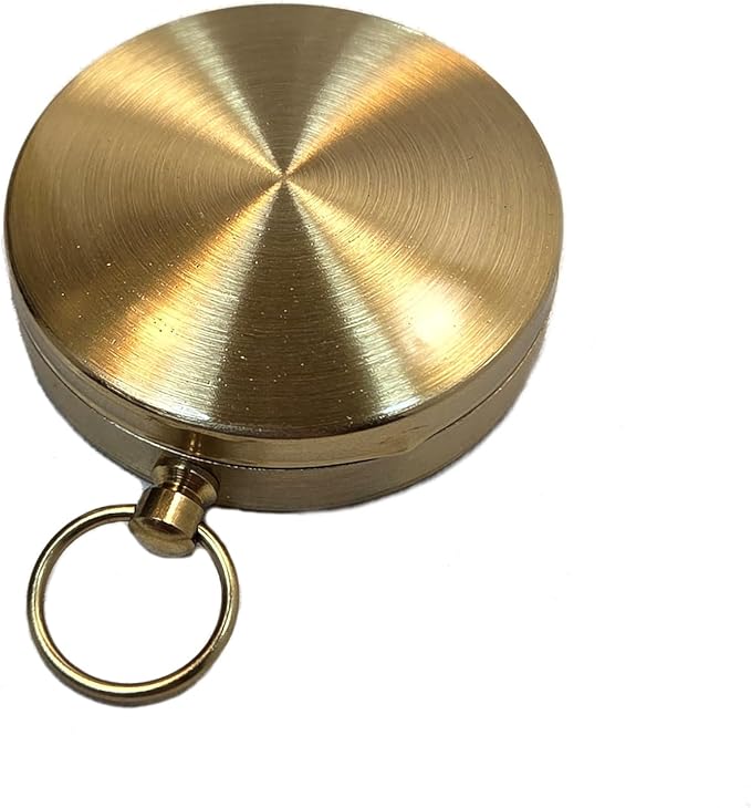 Glow in the Dark Brass Pocket Compass for Kids – Waterproof Navigation Tool for Camping, Hiking, Backpacking, Orienteering, Hunting, Survival Gear, Outdoor Safety & Adventure Gift
