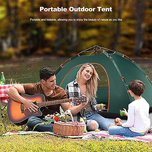 Ergocar Camping Tent 210T Oxford Cloth Waterproof Windproof Dome Adults Tent, 2-4 Man Ultraligh Ventilated 2 Doors & 2 Windows Pop up Tent for Family Long Trip, Hiking & Fishing - Image 2