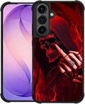 for Samsung Galaxy S26 Plus Case,Graphic Design for Girl Boy Soft Silicone Hard Acrylic Shock Protection Designed for Samsung Galaxy S26 Plus Gestures Funny Skull Pattern