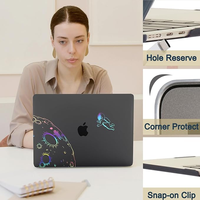 Case Cover for MacBook Pro 13 inch with CD-ROM 2008-2012 Release (Model A1278),Slim Protective Computer Case & TPU Keyboard Cover for Apple Laptop Pro 13.3",Cool Astronaut