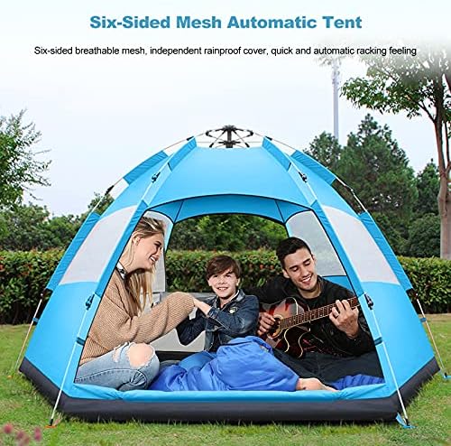 Ergocar Camping Tent 210T PU Cloth Waterproof Windproof Dome Tent, 3 to 4 Man Ultraligh Ventilated Pop up Tent for Family, Hiking, Backpacking & Fishing - Image 2