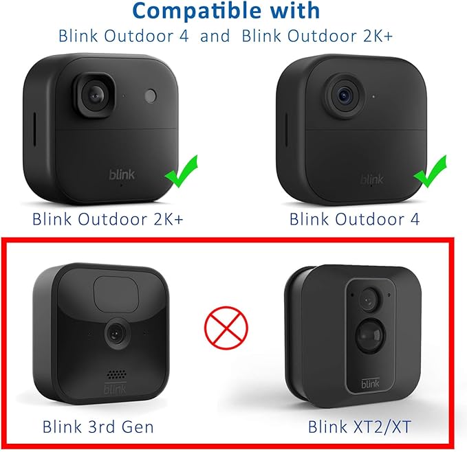 GoHonor All New Blink Outdoor 4th Gen Camera Mounting Brackets,5 Pack Weatherproof Protective Housing and 360 Degree Adjustable with Sync Module Wall Mount (Blink Camera is Not Included)