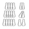 Carabiner, Heavy Duty Galvanized Steel Spring Snap Hook Carabiner Clips with 120LBS Holding Capacity, Ideal for Outdoor, Hammock, Swing and Travel (M4 1.57Inch, 20PCS)