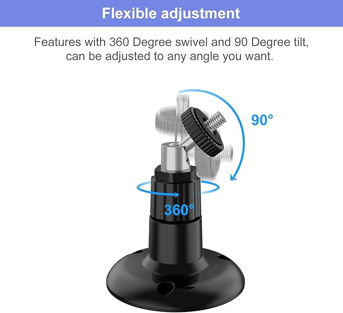 Wall Mount for Blink Outdoor 4 (4th Gen) and Outdoor (3rd Gen), 4 Pack Weatherproof Protective Housing and 360 Degree Adjustable Mounting with Blink Sync Module Mount (Camera Not Included, Black)