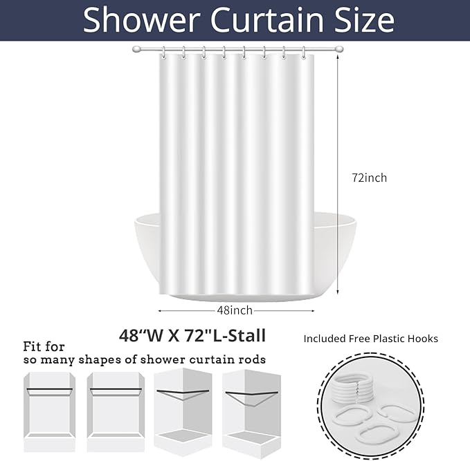Brown Bow Shower Curtain, Brown and White Modern Aesthetic Bowknot with Polka Dot Cute Girly Bathroom Curtain Waterproof Fabric Machine Washable with Hooks, 48" Wx72 L