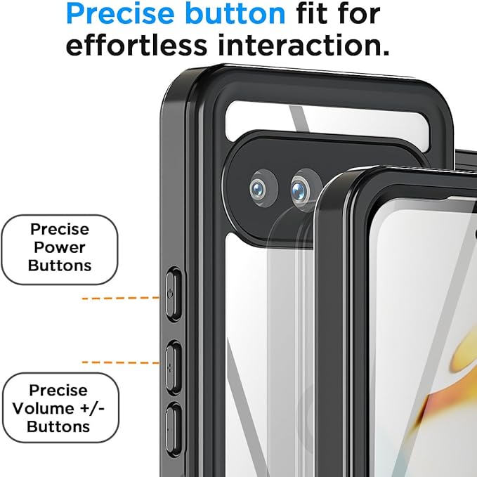 AICase for Google Pixel 9a Case Waterproof Clear with MagSafe Snowproof,Dustproof and Shockproof,IP68 Certified Real 360 Full Body Protection Water Proof Underwater Cover for Google Pixel 9a 6.3" 2025