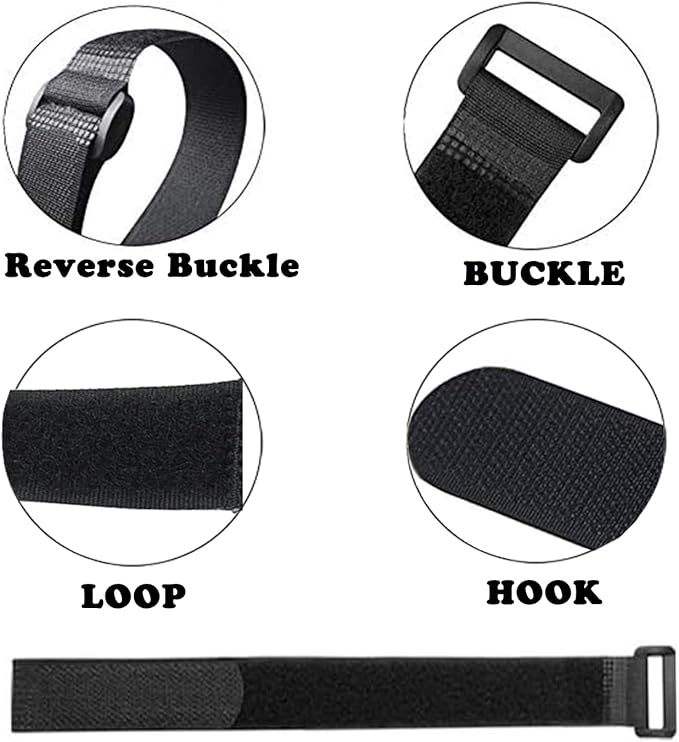 20 Pack(8"-12"-16") Reusable Fastening Cable Ties and Cable Straps,Adjustable Multi-Purpose Hook and Loop Straps Nylon Cable Ties Organizer Fastener Management Wire Straps