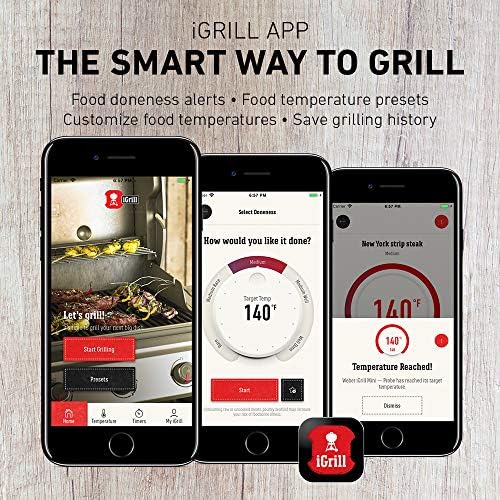 Weber iGrill 3 Grill Thermometer – App‑Connected Smart Meat Thermometer with 4‑Probe Capacity & Bluetooth Monitoring - 250-Hour Battery Life - Image 4