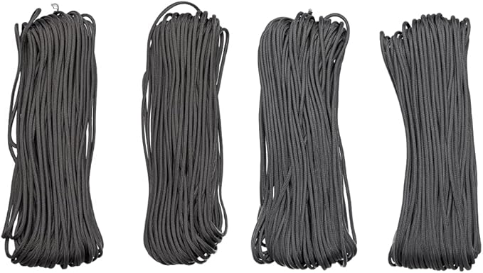 Paracord Planet Solid Color 550lb Paracord – 7 Strand Type III Nylon Cord for Indoor and Outdoor Tasks – Charcoal Gray (250 ft)