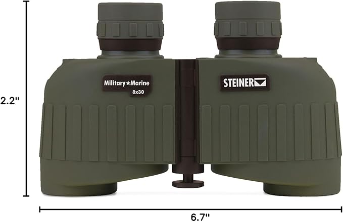 Steiner Military-Marine 8x30 Binoculars – Professional Grade High-Contrast Optics with Sports-Auto-Focus, Floating Prism Shock Absorption, and Heritage Warranty