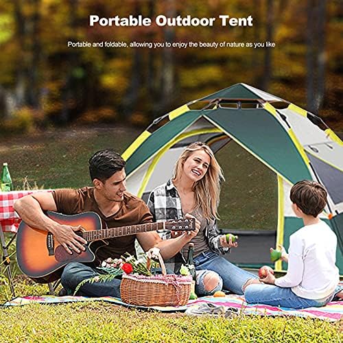 Ergocar Camping Tent 210T Oxford Cloth Waterproof Windproof Dome Adults Tent, 2-4 Man Ultraligh Ventilated 2 Doors & 2 Windows Pop up Tent for Family Long Trip, Hiking & Fishing - Image 2