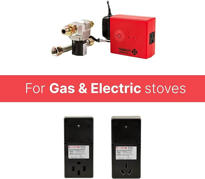 FireAvert-Gas Stove Auto Shut-Off Device (1/2" Pipe Line), Oven Monitoring Solution for Senior Citizen and Elderly Parents, As Seen on Shark Tank