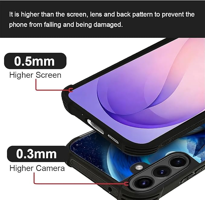 for Samsung Galaxy S26 Case,Graphic Design for Girl Boy Soft Silicone Hard Acrylic Shock Protection Designed for Samsung Galaxy S26 Snowy Mountain Fox Lake Pattern