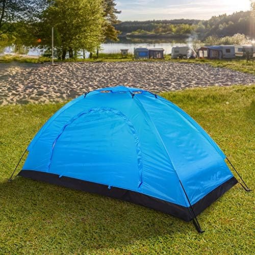 01 Camping Tent for Backpacking, Single Person Personal Bivy Tent, Outdoor Single Person Leisure Waterproof Tent for Camping Fishing Climbing(Blue) - Image 5