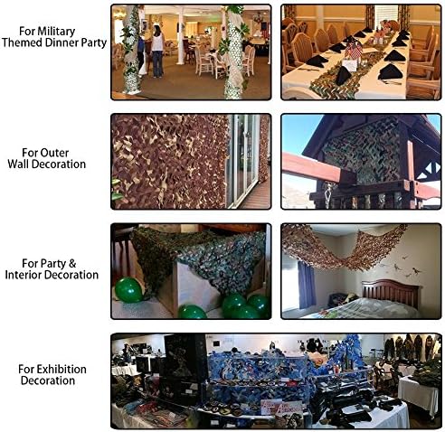 Shelter Military Hunting Camouflage Net Woodland Army Camping Sun Shelter Tent Shade10×10m-(Military Desert) - Image 5