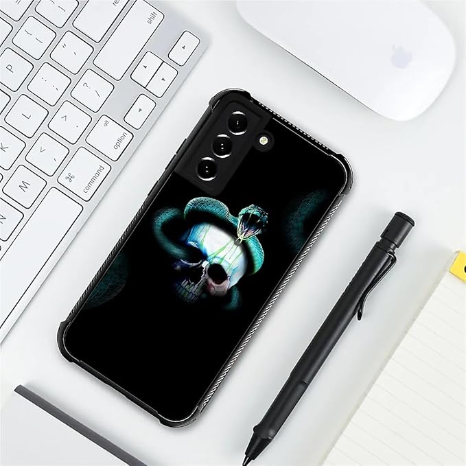for Samsung Galaxy S22 Plus Case, Skeleton Winding Snake Pattern Graphic Design Girl Boy Soft Silicone Hard Acrylic Shock Protection for Samsung Galaxy S22 Plus