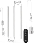 Remote Control Under Cabinet Led Light Plug in, Dimmable Daylight White 4500K, 3 Pack 12 inch Linkable Under Counter Lights for Kitchen Upgrade ETL Listed Plug 24V, UNO-LK 4500K