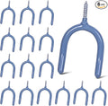 Lian.Ripple.Lian16 Pack Garage Storage System Steel U Hooks with Anti-Slip Coating Home Improvement and Organization Screw in Hooks Easy Wall Mounting Heavy Duty Bike and Ladder (Grey, 16 Pack)