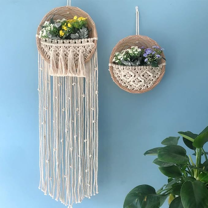 Macrame Cord 3mm x 220Yards 100% Natural Cotton Macrame Rope Cotton Cord for Handmade Macrame Supplies, Wall Hanging, Plant Hangers, Crafts, Knitting, Decorative Projects