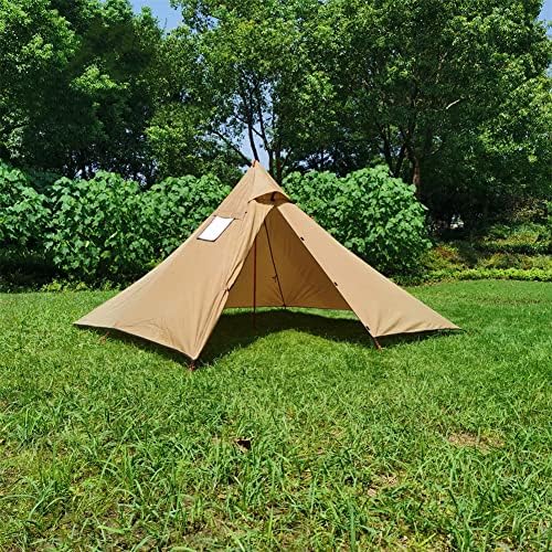 Ultralight Hot Teepee Tent with Stove Jack for 1-2 Person 3.4lb Four-cornered Shape Single Person Tent for Camping Hiking Backpacking - Easy to Set Up - Image 3