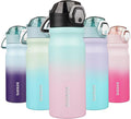 BJPKPK 18oz Insulated Water Bottle with Straw Stainless Steel Double Wall Water Bottles BPA Free Leak Proof Thermal Flask with Lockable Flip Lid and Soft Silicone Spout,Bubble Gum
