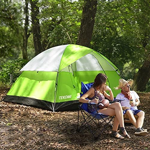 Camping Tent, TEKOMI Waterproof Family Dome Tent with Removable Rain Fly, Instant Cabin Tent for 60 Seconds Set Up, Advanced Venting Design, Fit Camp Backpacking Hiking Outdoor, Dark Green - Image 6