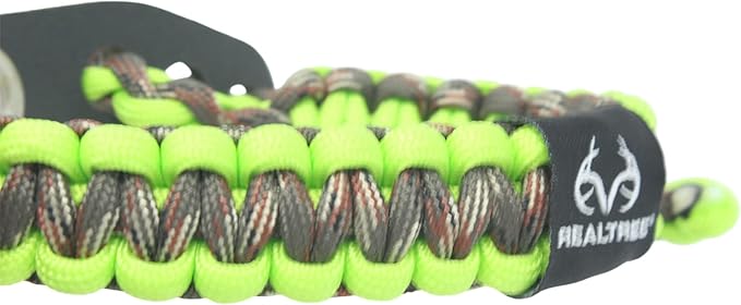 Realtree® Paracord Archery Bow Wrist Sling - 100% Full Grain Leather 550 Paracord