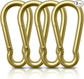 AUTMATCH Carabiner Clips, 3" Spring Snap Hook Caribeener Clips Buckle Heavy Duty Locking Carabiners Chain Quick Links, 4 Pack