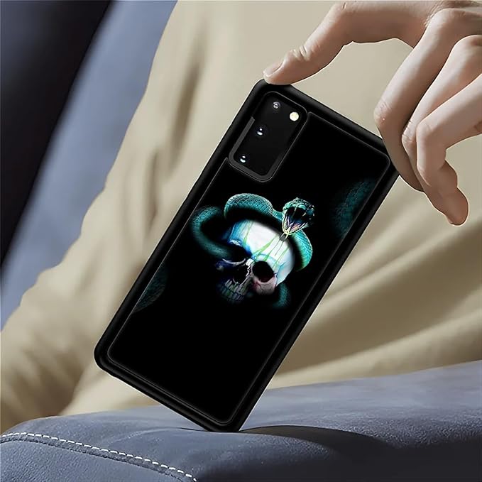 for Samsung Galaxy S20 Case, Skeleton Winding Snake Pattern Graphic Design Girl Boy Soft Silicone Hard Acrylic Shock Protection for Samsung Galaxy S20