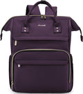 LOVEVOOK College Laptop Backpack, 15.6 Inch Travel Backpack for College, Waterproof Work Backpack Woman for Teacher Nurse Anti-theft Travel Back Pack, Gifts for Women,Dark Purple