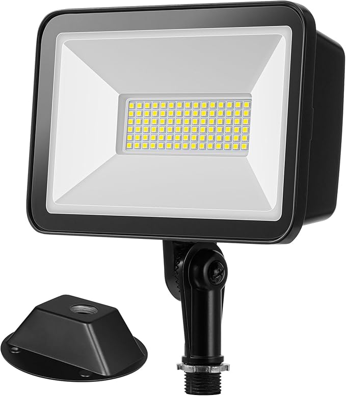 EDISHINE 10000LM Flood Lights Outdoor,73W LED Flood Light Outdoor, IP65 Waterproof, 5000K LED Security Light for Backyard, Flagpole, Garage, UL Listed
